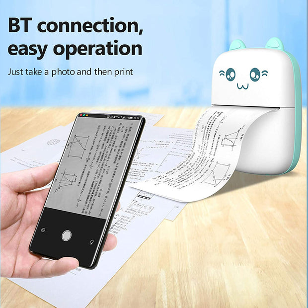 Portable Mini Pocket Printer طابعة بلوتوث لاسلكية للصور والملصقات والملاحظات  وصف المنتج