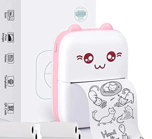 🖨️ Portable Mini Pocket Printer | Bluetooth Thermal Printer | Ink-Free & Rechargeable