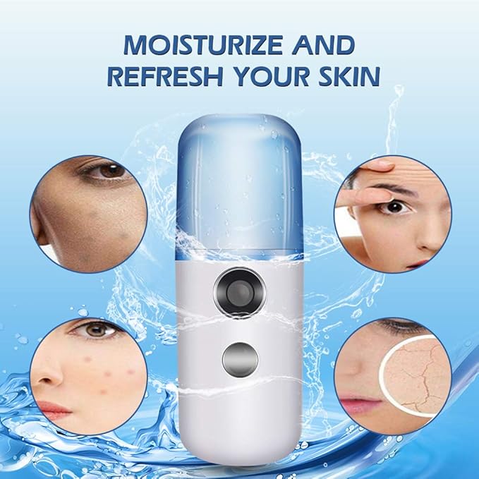 💧 Hydrating Calm Nano Mist Sprayer | Portable Facial Steamer | USB Rechargeable