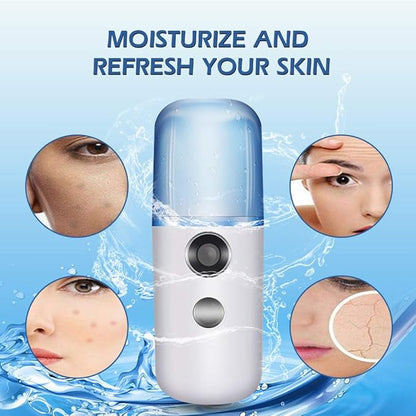 💧 Hydrating Calm Nano Mist Sprayer | Portable Facial Steamer | USB Rechargeable