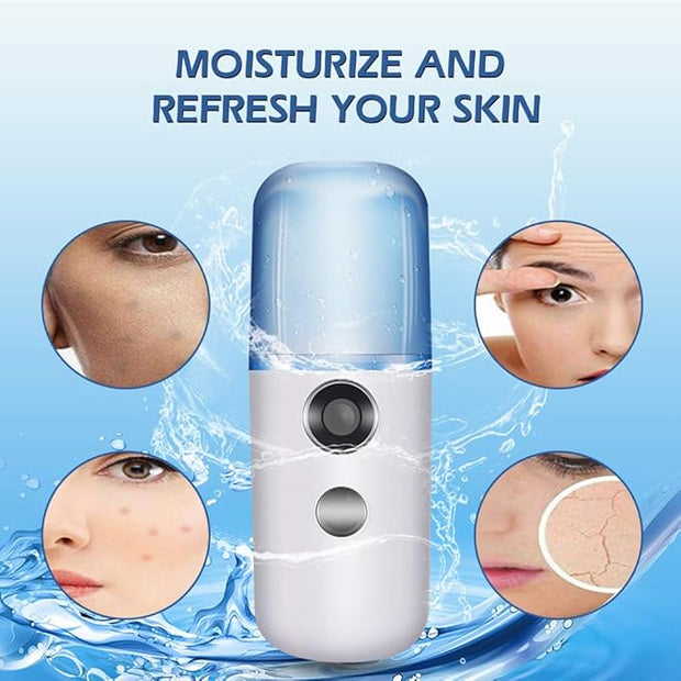 💧 Hydrating Calm Nano Mist Sprayer | Portable Facial Steamer | USB Rechargeable