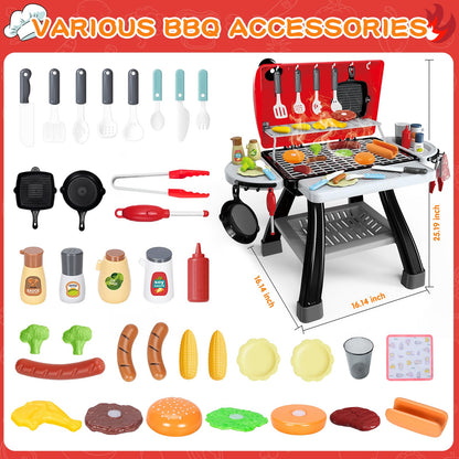 🍔 Kids BBQ Play Set | Realistic Pretend Grill Toy | Safe & Fun Role-Play Kit