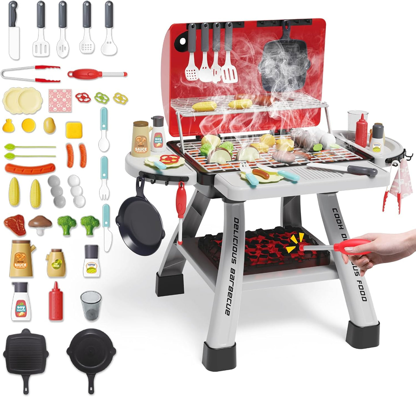 🍔 Kids BBQ Play Set | Realistic Pretend Grill Toy | Safe & Fun Role-Play Kit