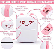 🖨️ Portable Mini Pocket Printer | Bluetooth Thermal Printer | Ink-Free & Rechargeable