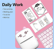 🖨️ Portable Mini Pocket Printer | Bluetooth Thermal Printer | Ink-Free & Rechargeable