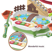 🎣 Kids Magnetic Fishing Game Set | Interactive Rotating Board with Fish & Dinosaurs