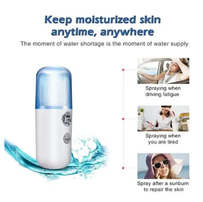 💧 Hydrating Calm Nano Mist Sprayer | Portable Facial Steamer | USB Rechargeable