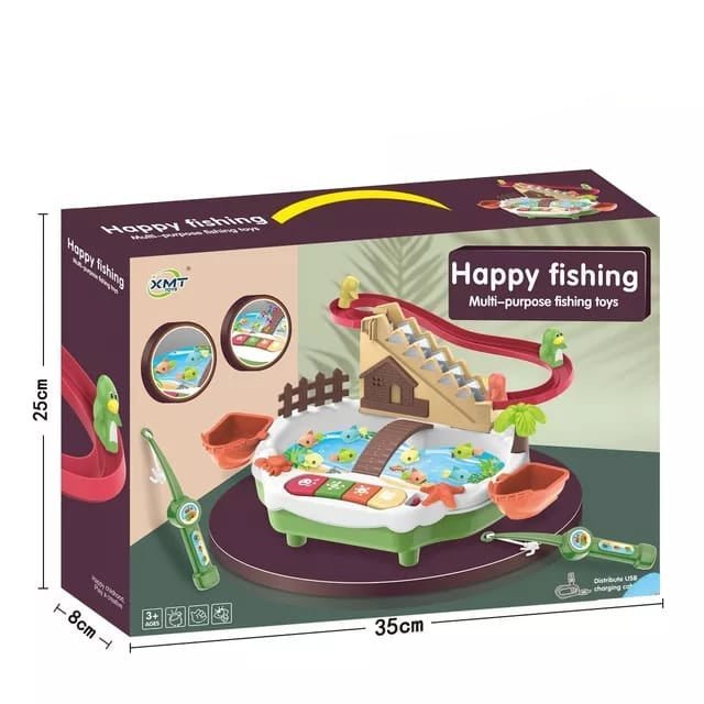 🎣 Kids Magnetic Fishing Game Set | Interactive Rotating Board with Fish & Dinosaurs