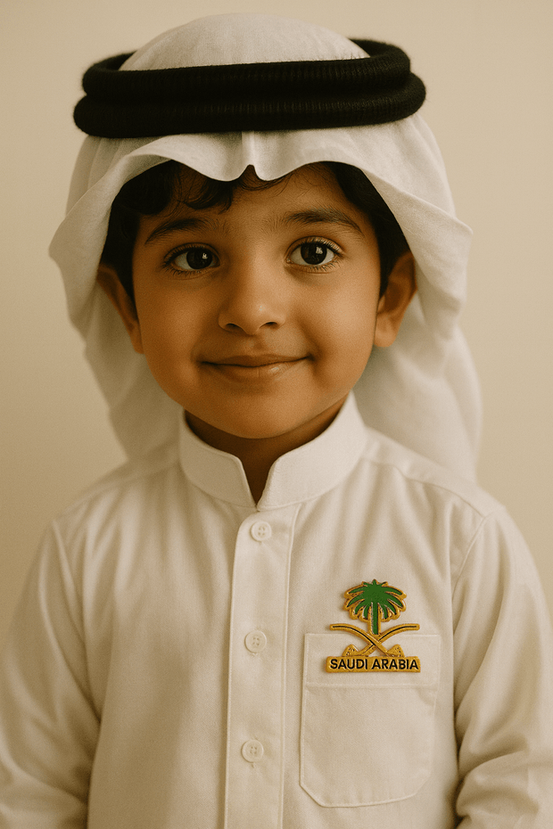 7-in-1 Gift Set Saudi National Day Celebration Bundle (Burner, Holder, Pins, Sashes, Badge, Cap & LED Dome)