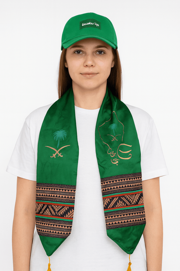 7-in-1 Gift Set Saudi National Day Celebration Bundle (Burner, Holder, Pins, Sashes, Badge, Cap & LED Dome)