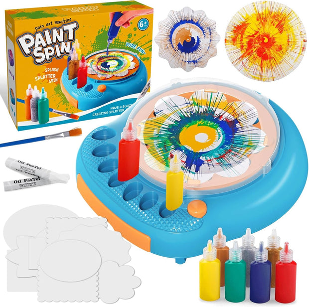 🎨 Kids Spin Art Machine | Creative Painting Kit with Washable Colors | Educational & Fun