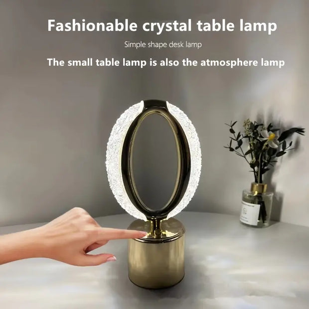 Morden Style Acrylic Crystal Modern Luxury Rechargeable Table Lamp
