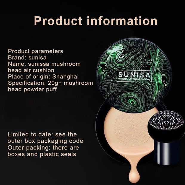 Original Sunisa Skin Foundation Box Printed Barcode SUNISA BB Air Cushion Foundation