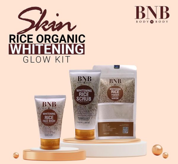 Rice 3-in-1 Extract Bright & Glow Kit, 100% Original BNB