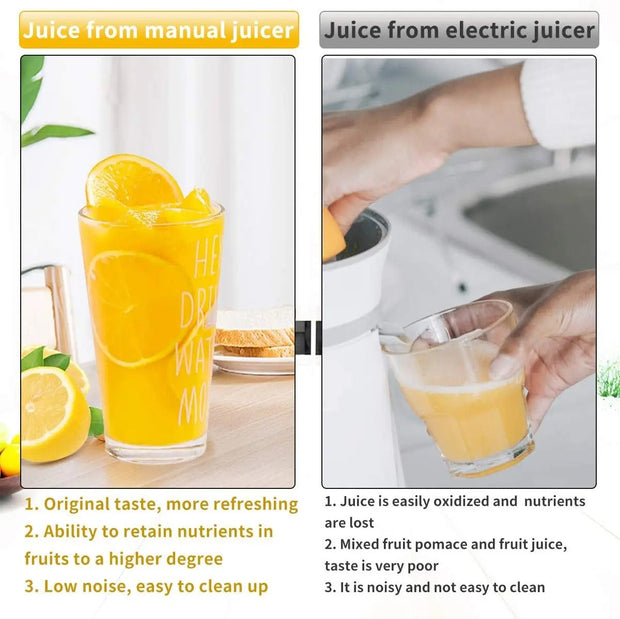 Manual Juice Squeezer Aluminum Alloy Hand Pressure